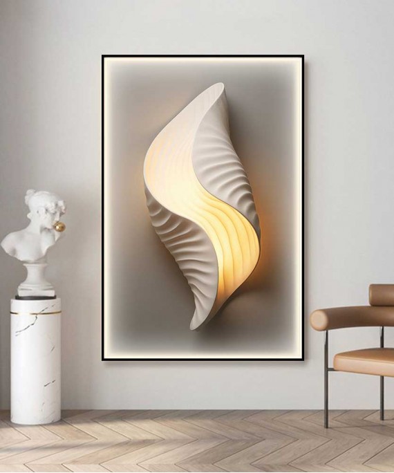 Black Frame 80*120 Cm Seashell Porsalein Painting 